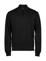 Felpa Ribbed Interlock Half Zip Uomo | Tee Jays - Nero