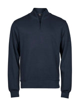 Felpa Ribbed Interlock Half Zip Uomo | Tee Jays - Blu