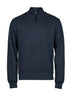 Felpa Ribbed Interlock Half Zip Uomo | Tee Jays - Blu