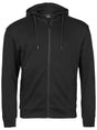 Felpa Ribbed Interlock Hooded Full Zip Uomo | Tee Jays - Nero