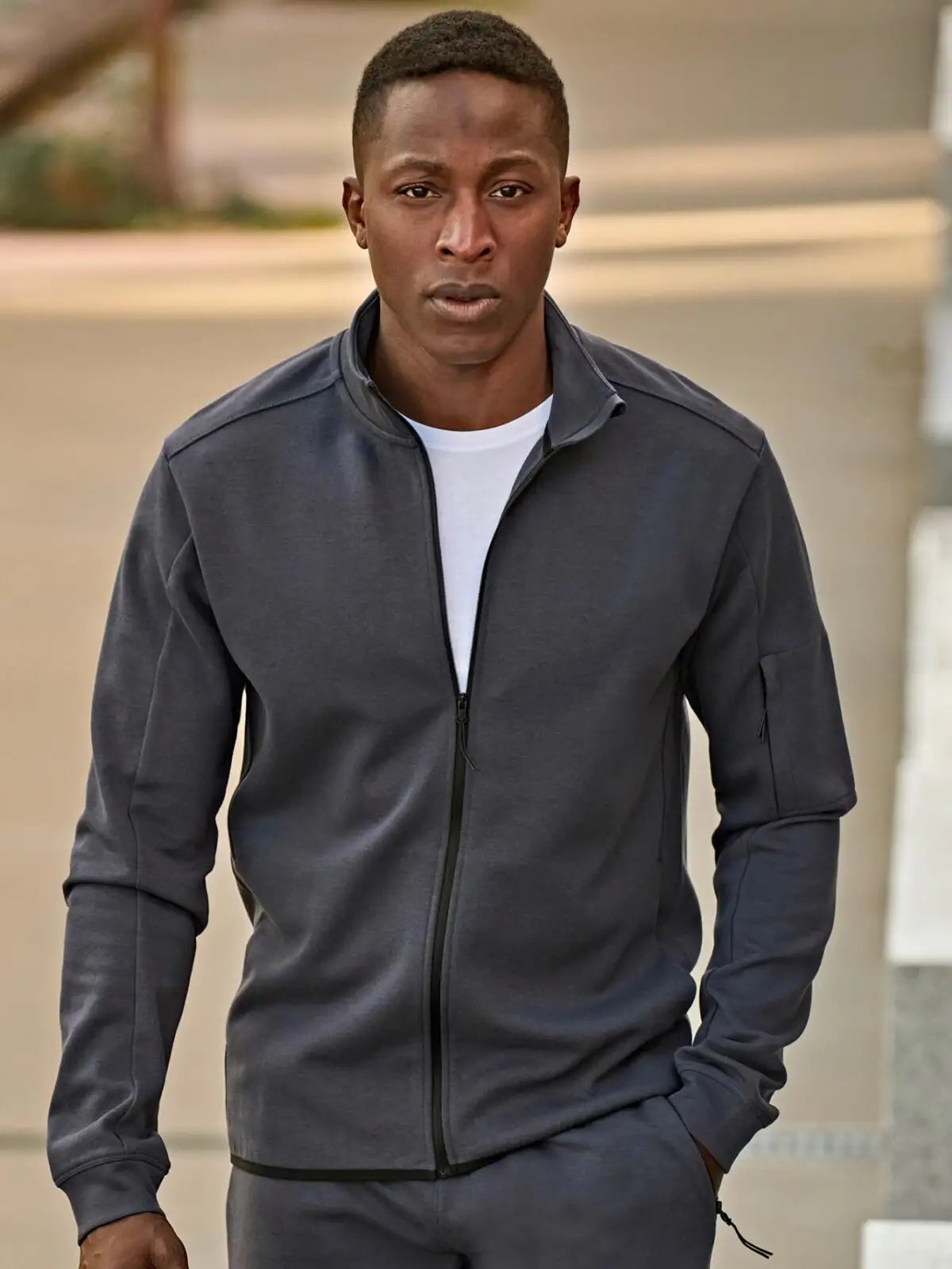 Felpa Athletic Full Zip Cardigan Uomo | Tee Jays