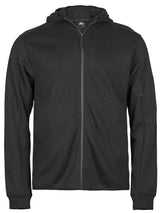 Felpa Athletic Hooded Full Zip Sweat Uomo | Tee Jays - Nero