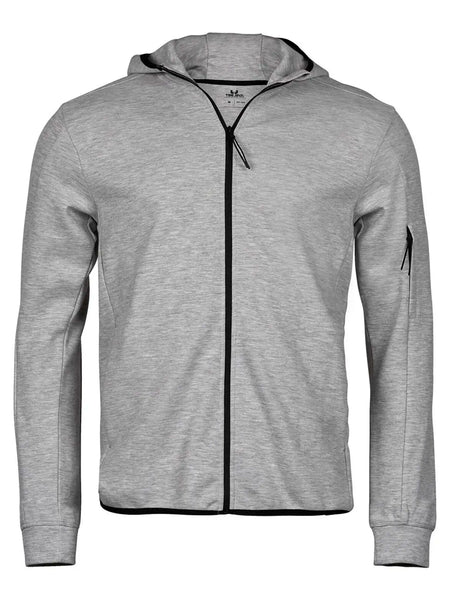 Felpa Athletic Hooded Full Zip Sweat Uomo | Tee Jays - Grigio