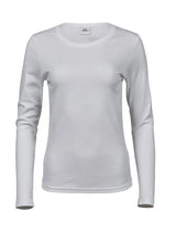 T-shirt Ladies Long Sleeve Interlock Tee Donna | Tee Jays - Bianco