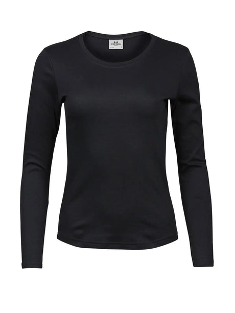 T-shirt Ladies Long Sleeve Interlock Tee Donna | Tee Jays - Nero