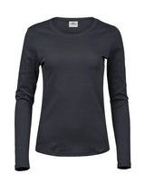 T-shirt Ladies Long Sleeve Interlock Tee Donna | Tee Jays - Grigio