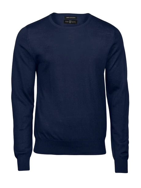 Maglione Girocollo Uomo in Misto Lana - Blu - Tee Jays