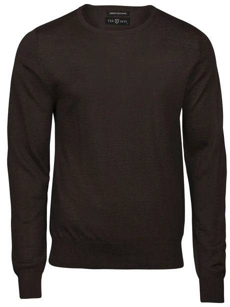 Maglione Girocollo Uomo in Misto Lana - Marrone - Tee Jays